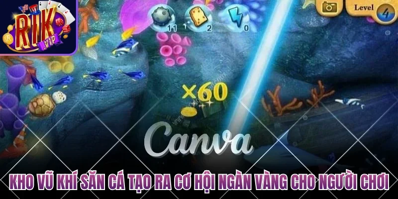 Bắn Cá Đại Dương Xanh - Trải Nghiệm Săn Thưởng Đỉnh Cao 2 Kho vũ khí săn cá tạo ra cơ hội ngàn vàng cho người chơi